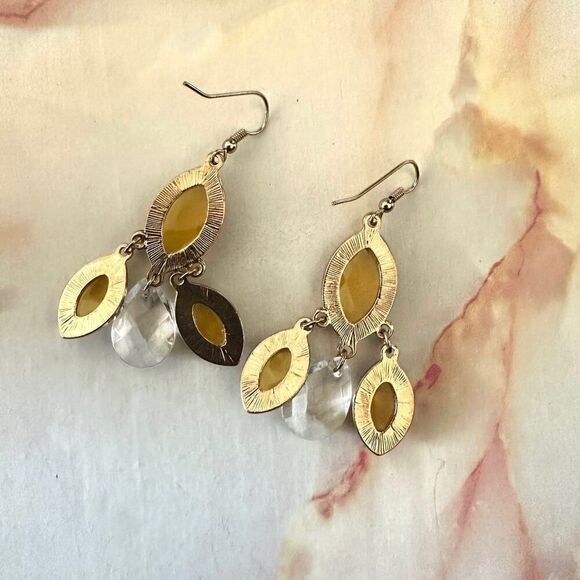 Tanya Creations yellow drop Earrings - Picture 10 of 10